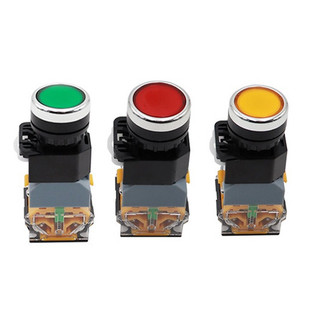Nút nhấn nhả xanh, vàng, đỏ la38 phi 22mm