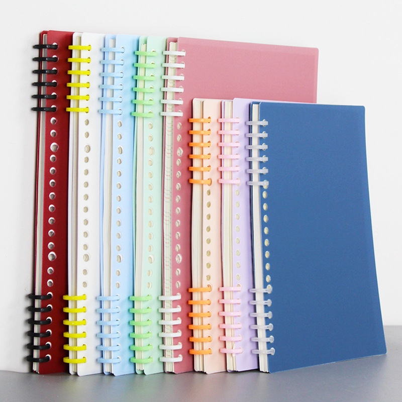 Binder thanh còng nhựa cao cấp đường kính 12mm, Kẹp tài liệu lò xo làm sổ bìa còng A4 A5 B5 bullet journal 6 lỗ