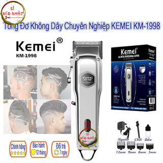 Tông đơ cắt tóc Kemei 1998 chính hãng thép nguyên khối, tông đơ cắt tóc chuyên nghiệp