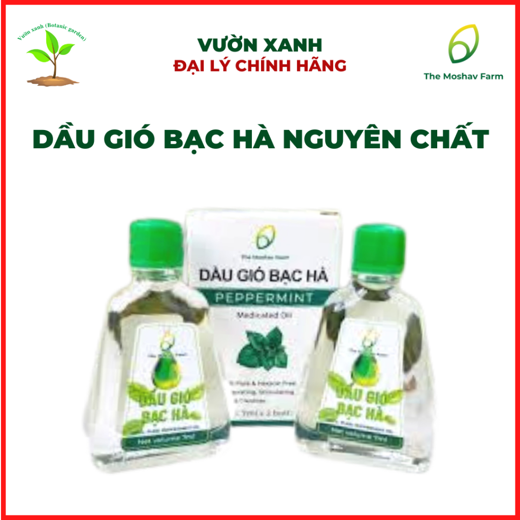 Dầu Gió Bạc Hà nguyên chất The Moshav Farm.Dầu gió bạc hà bi lăn.Mát Dịu Thông MũI phòng c ảm c úm đầy hơi côn trùng cắn