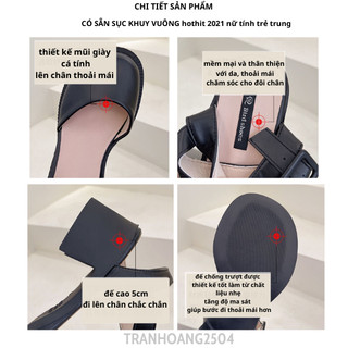 sandal basic mùa thu sẵn hàng form rộng