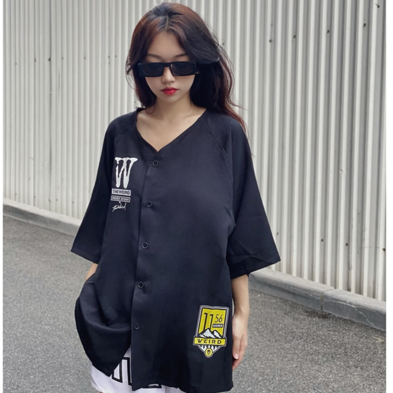LOCAL BRAND Áo Bóng Chày The Weird Unisex Tay Lỡ Form Rộng Oversize ABTW010
