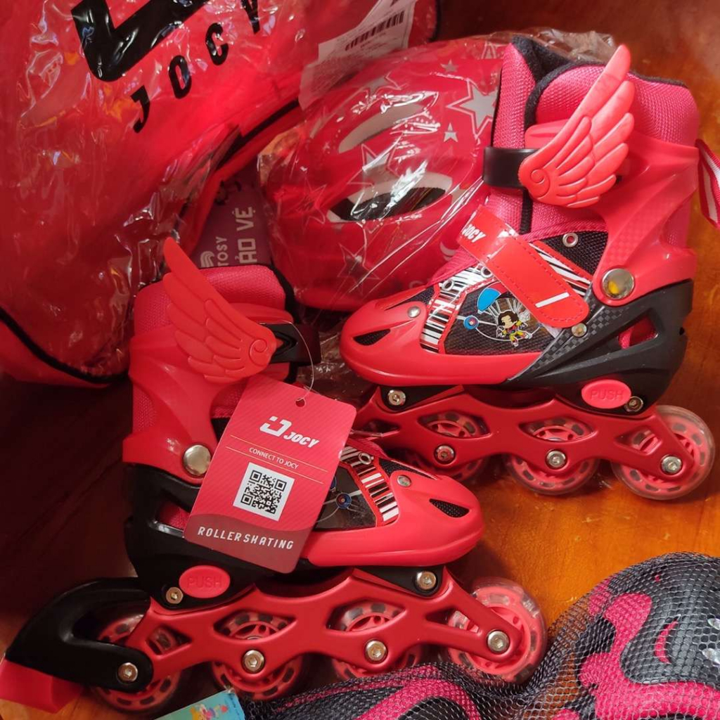 Giày Patin Trẻ Em  Measin - Có Đèn Bánh, Form Chắc Chắn, Phanh Chân An Toàn