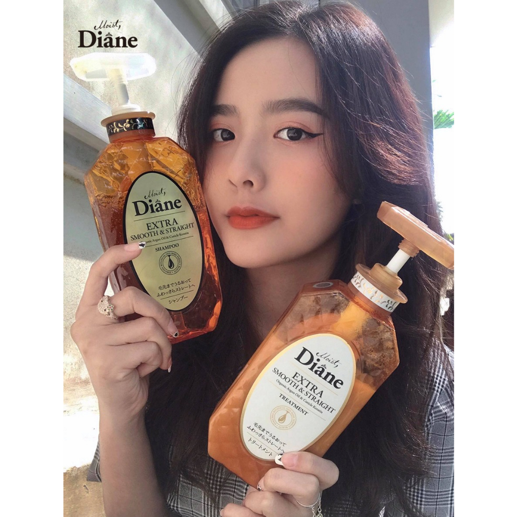 Dầu gội vào nếp thẳng mượt Moist Diane Extra Straight 450ml