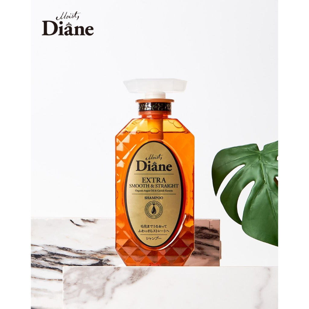 Combo gội xả vào nếp thẳng mượt Moist Diane Extra Straight 450mlx2