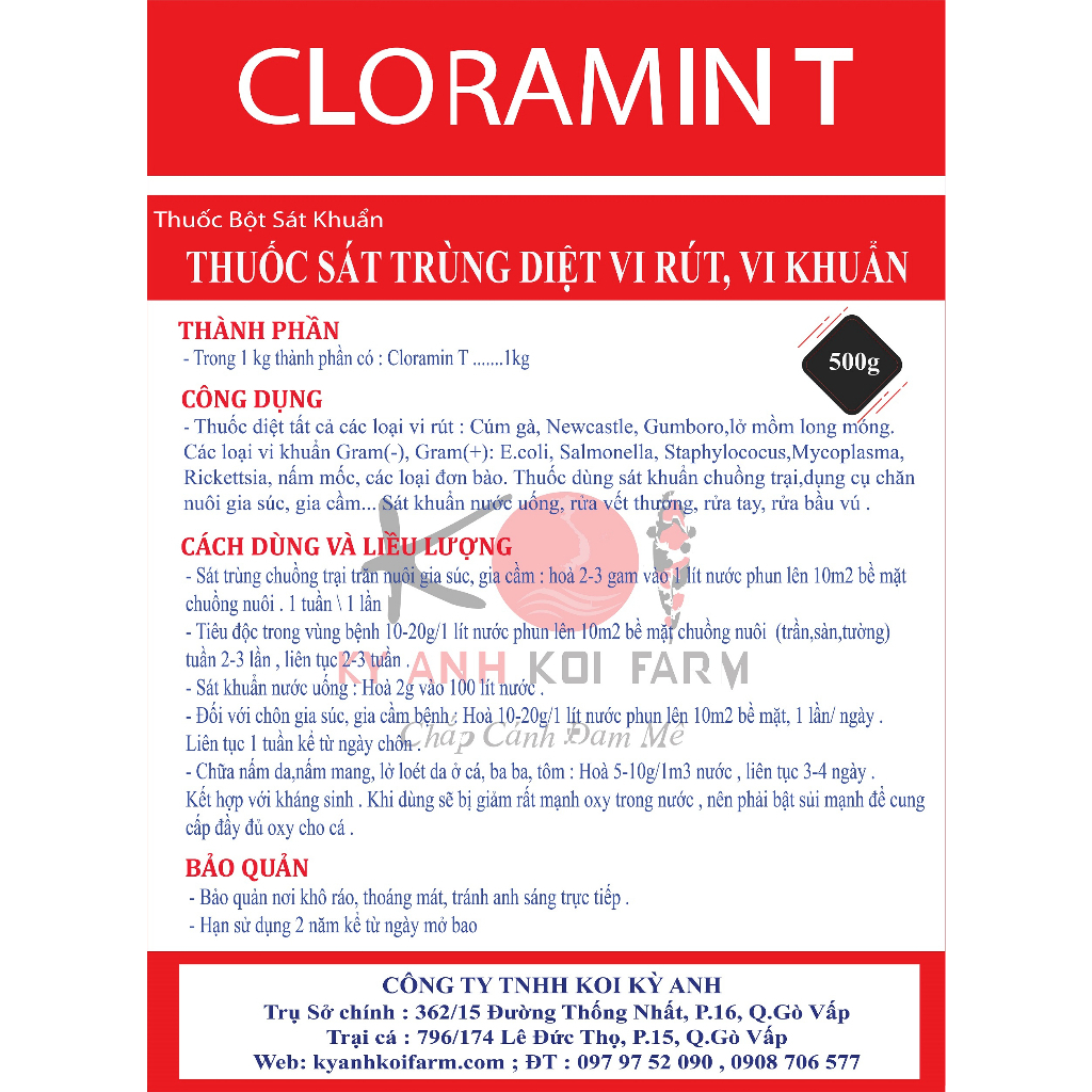 Cloramin T gói 500g