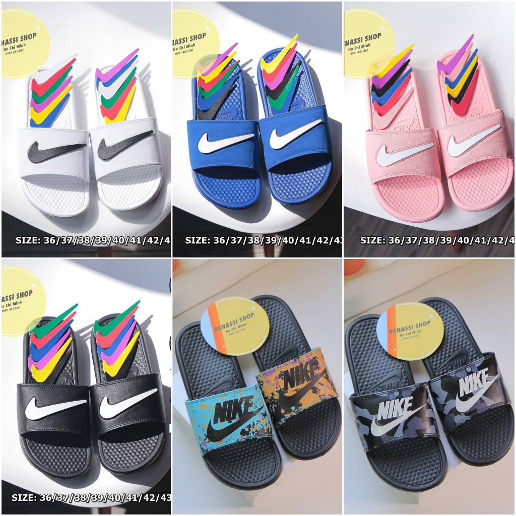 Dép 𝙣𝙞𝙠𝙚 quai ngang nam nữ thể thao size 36 đến 43 đủ màu