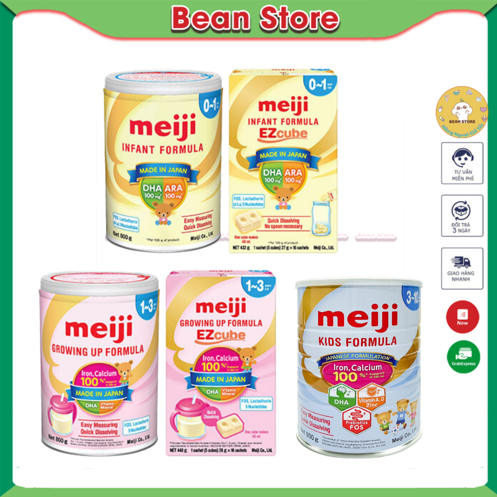 Sữa Bột Meiji Nhập Khẩu Số 0-1 và 1-3 và 3-10 800g Date xa