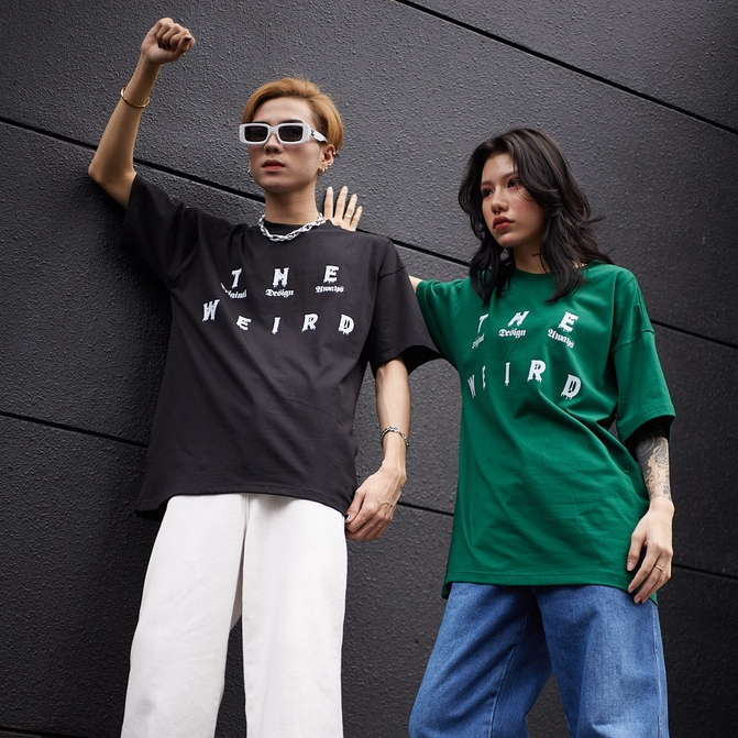 LOCAL BRAND Áo thun The Weird Tay Lửng Form Rộng Unisex Oversize ATK507