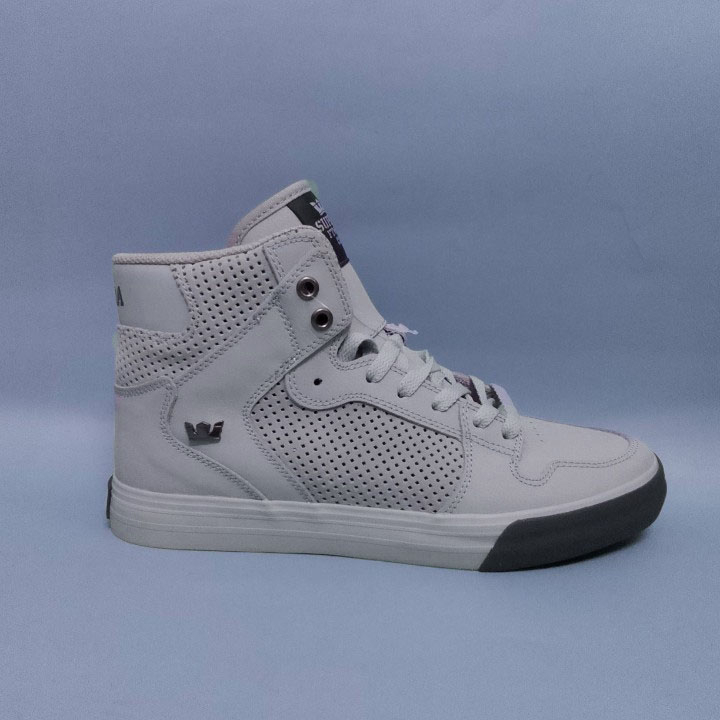 Giày Supra Vaider xám xi măng nam cổ cao