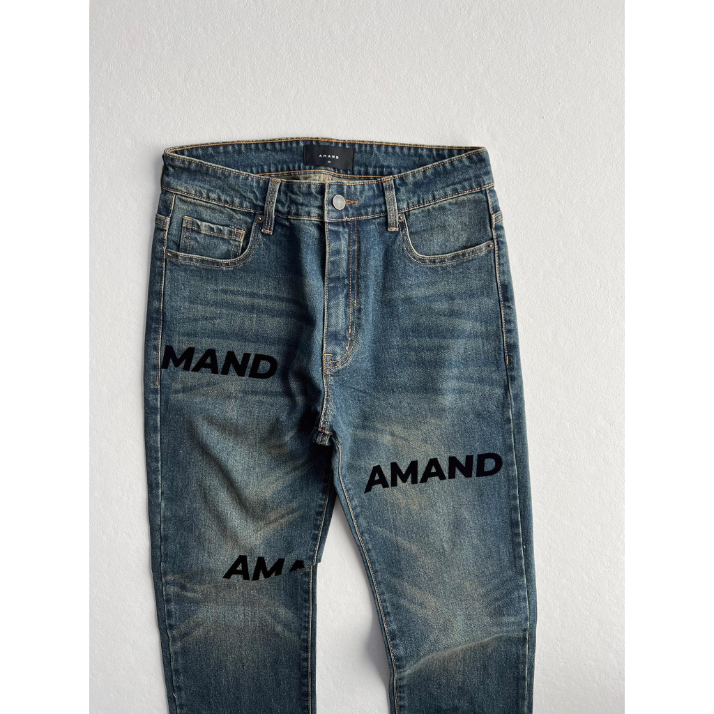 Quần Jeans Amand Velvet Logo Pattern Jeans/QB037