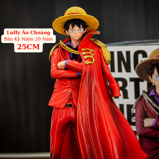 Mô hình luffy áo choảng bản kỷ niệm 20th 25cm mô hình one piece cao cấp, figure mô hình anmie one piece luffy vua hải tặ