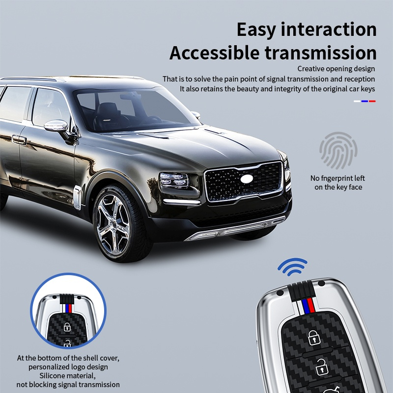 Vỏ Bọc, Ốp Bảo Vệ Chìa Khóa Phản Quang Cho Xe Kia Forte, Cerato 2009 2013, Sportage, Optima, Sorento, K5, Soul - 4 Nút