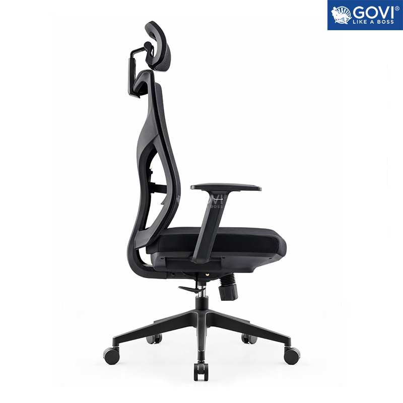 Ghế xoay văn phòng công thái học Ergonomic GOVI R02TD ngả lưng tốt, lưới thoáng mát, đệm êm ái bảo vệ sức khỏe