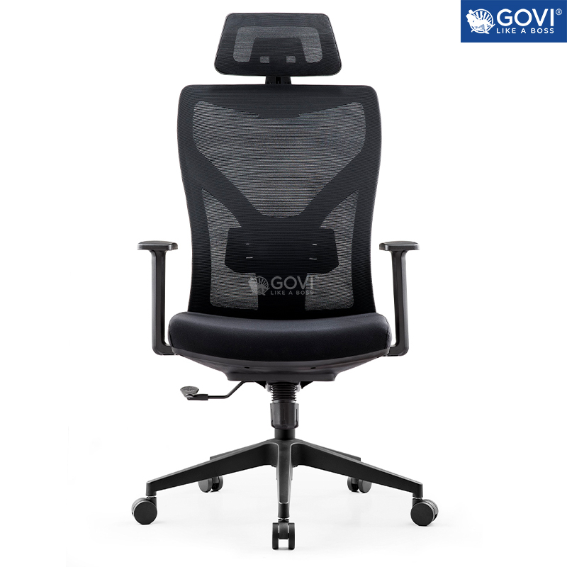 Ghế xoay văn phòng công thái học Ergonomic GOVI R02TD ngả lưng tốt, lưới thoáng mát, đệm êm ái bảo vệ sức khỏe