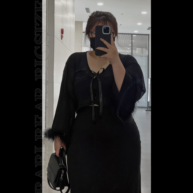 ÁO CARDIGAN LƯỚI TAY PHỐI LÔNG SANG CHẢNH 2023 BIGSIZE 60-90KG ẢNH THẬT NHÀ EM 100% nha