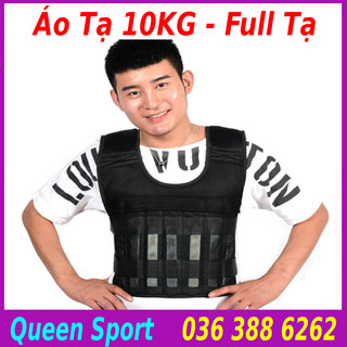 Áo tạ thể lực 10 kg đã bao gồm tạ, vỏ áo polyeste siêu bền, khử mùi kháng khuẩn, dành cho khinh công