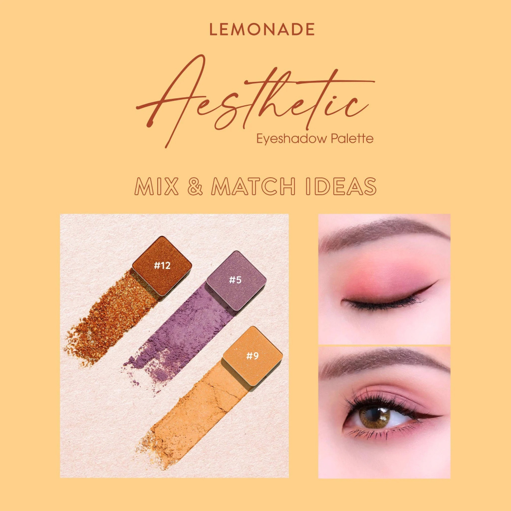 Bảng Phấn Mắt 16 Ô Siêu Mềm Mịn, Bền Màu, Lâu Trôi Lemonade Aesthetic Eyeshadow Palette 20.8g