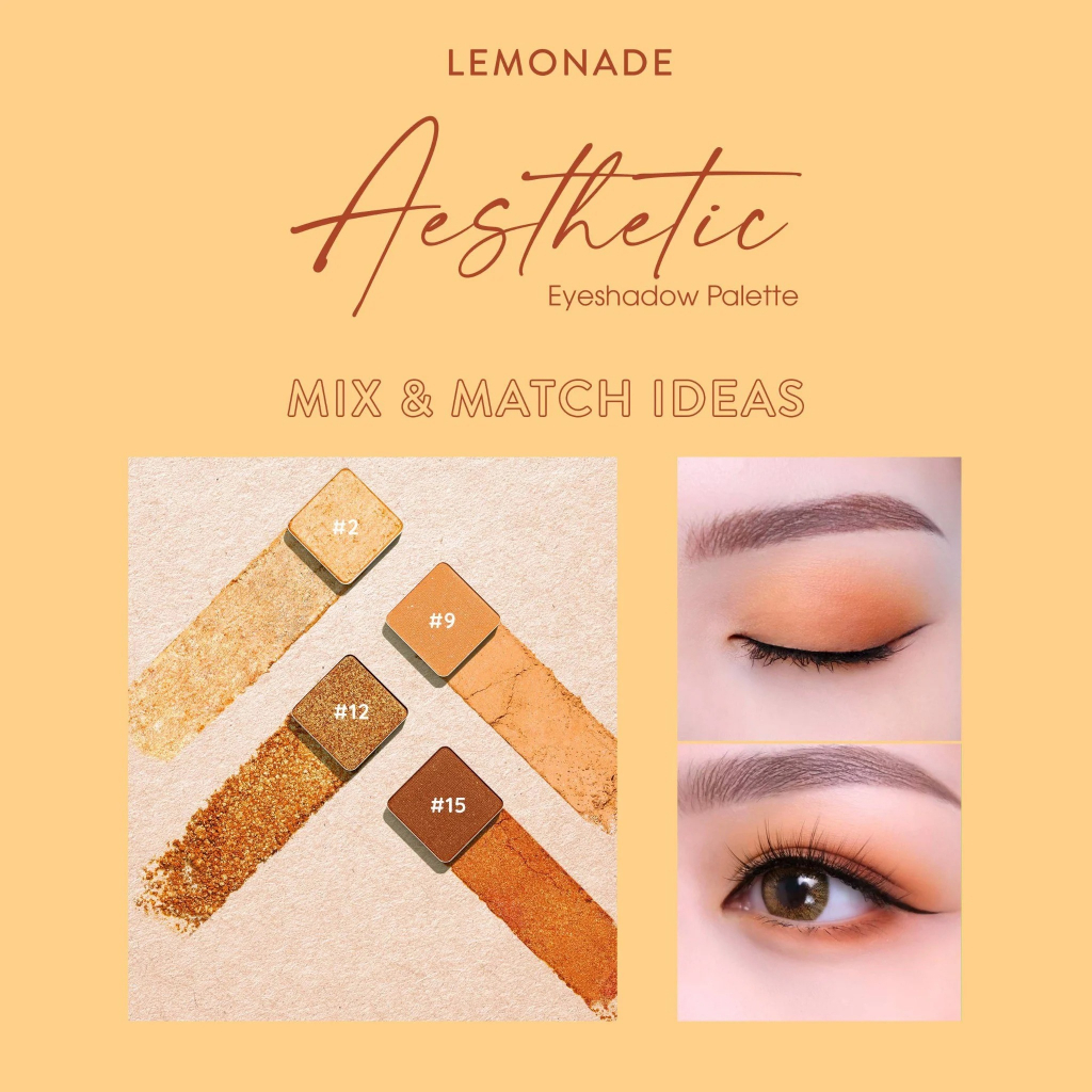 Bảng Phấn Mắt 16 Ô Siêu Mềm Mịn, Bền Màu, Lâu Trôi Lemonade Aesthetic Eyeshadow Palette 20.8g