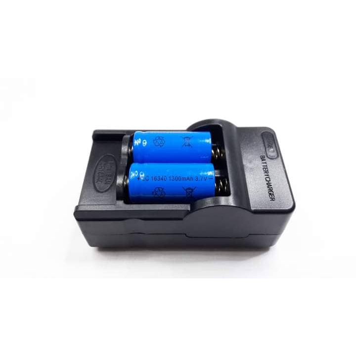 1 Pin sạc nhiều lần 16340 CR123A 3.7V 1300 - 1600 mAh