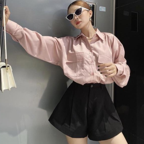 Quần Short Nữ Ống Rộng - Quần Sooc Ống Loe Cạp Cao Mặc Tôn Dáng M510
