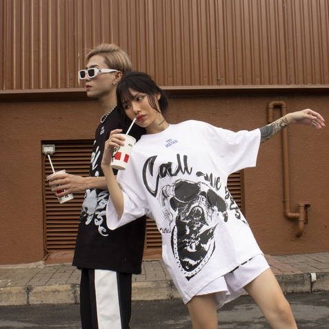 LOCAL BRAND Áo thun The Weird Tay Lửng Form Rộng Unisex Oversize ATK500