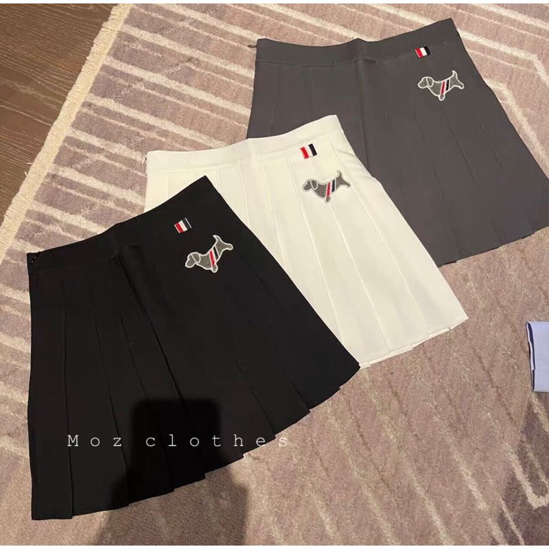 Chân váy Thom Brown chó xếp ly