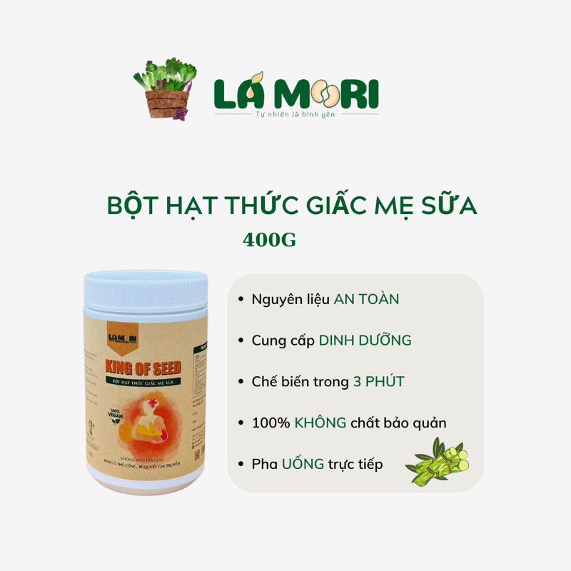 400G Bột Hạt Thức Giấc King Of Nuts Siêu Dinh Dưỡng Cho Mẹ Bầu, Sau Sinh