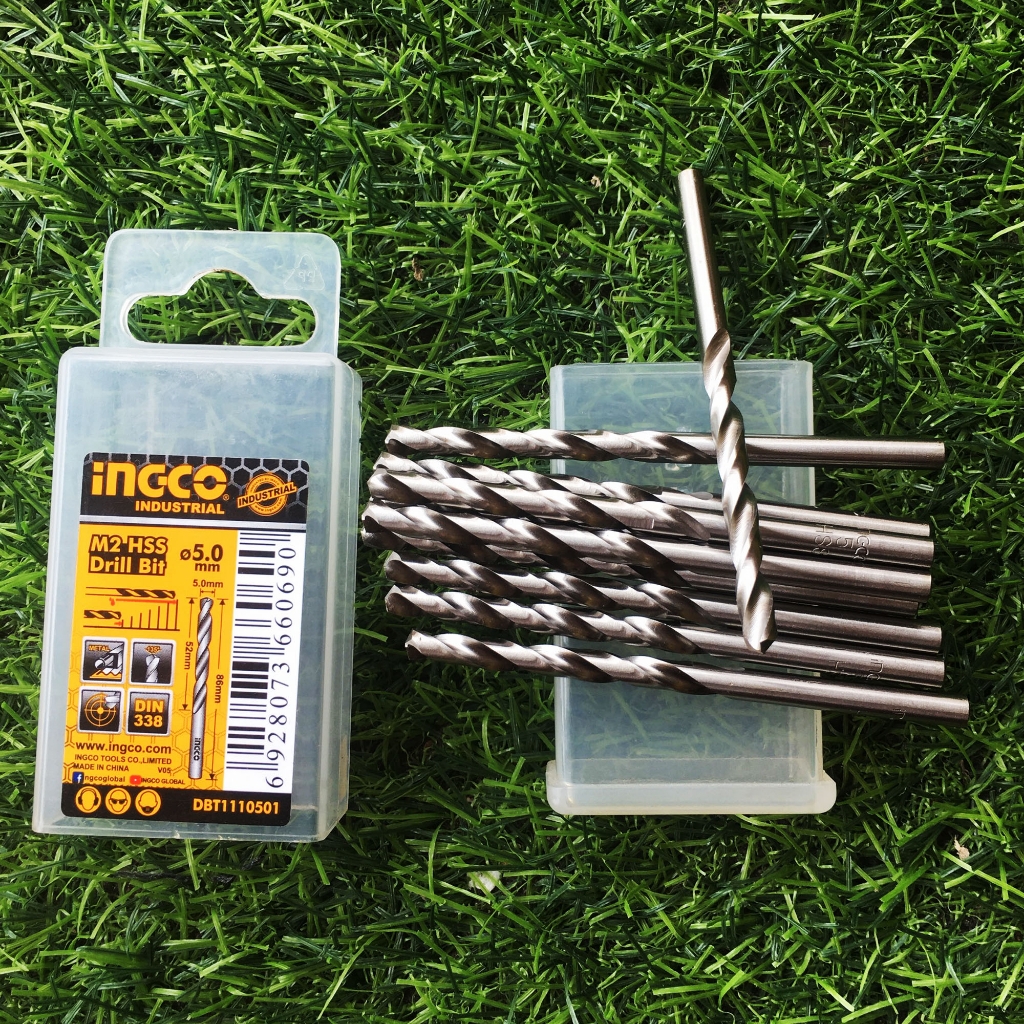 Bộ mũi khoan Inox Ø 3mm, Ø 5mm Ingco M2 HSS DBT1110301 và DBT1110501