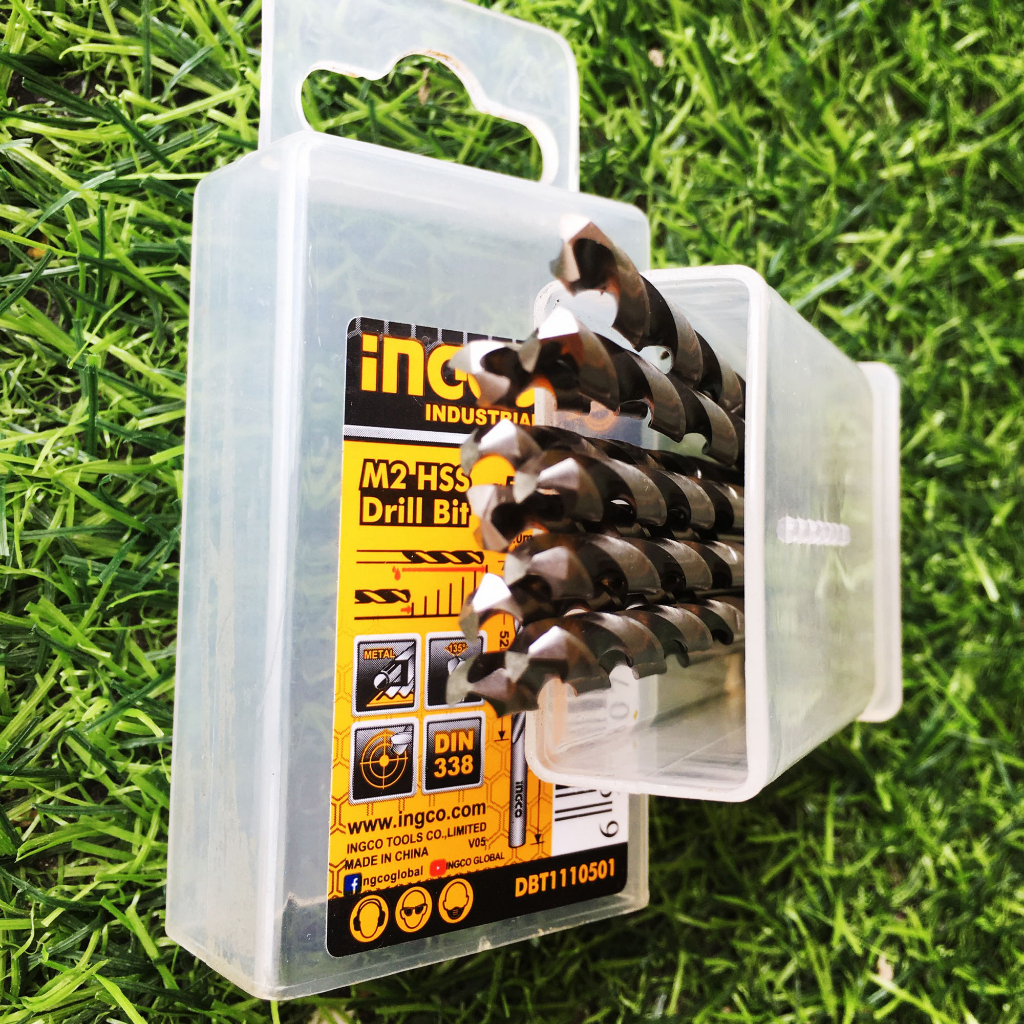 Bộ mũi khoan Inox Ø 3mm, Ø 5mm Ingco M2 HSS DBT1110301 và DBT1110501