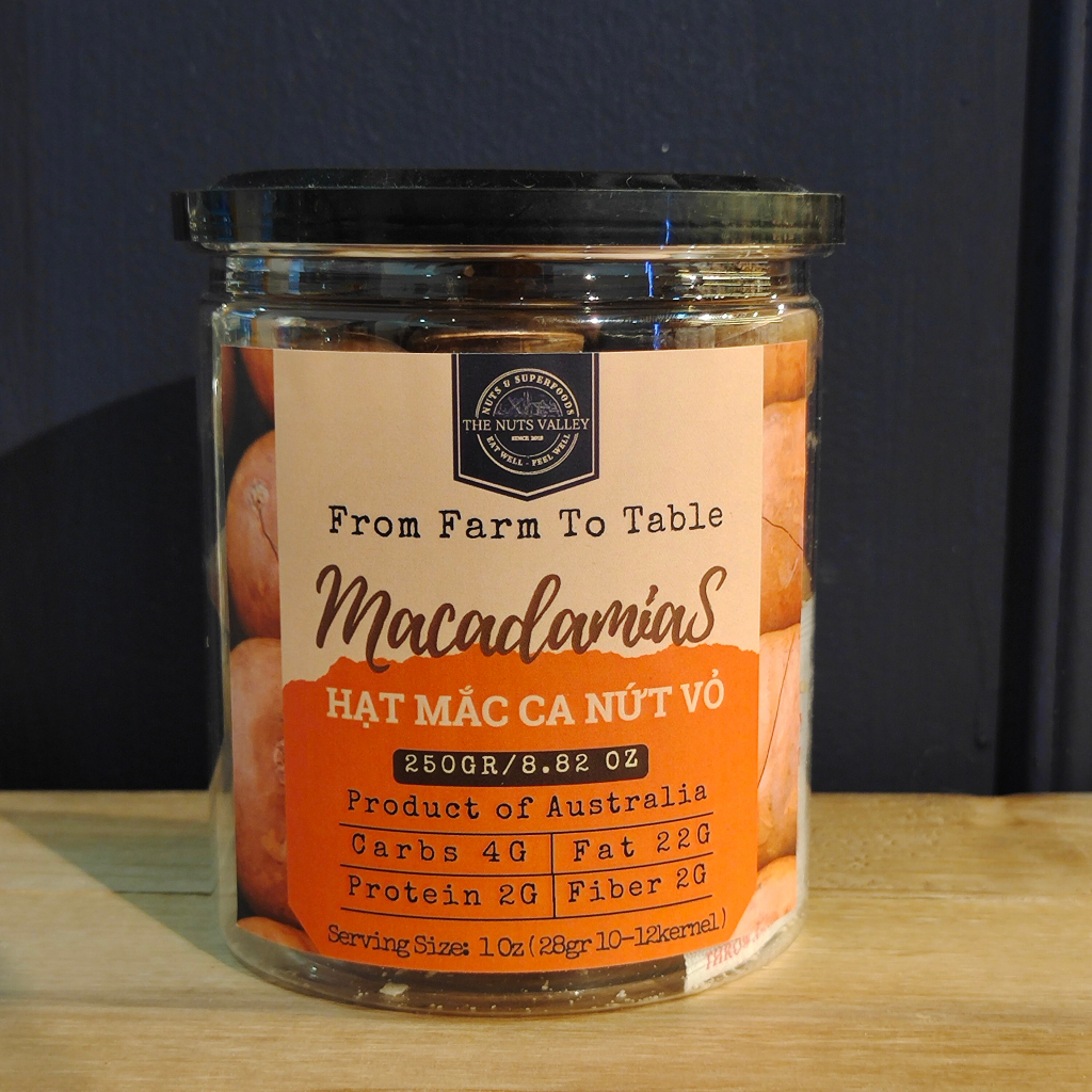 Hạt Macca Nứt Vỏ-ROASTED MACCADAMIA INSHELL