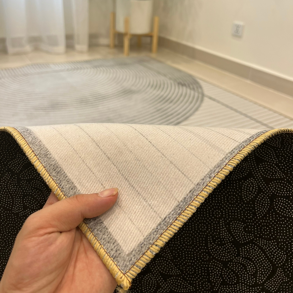 Thảm Nỉ Bali Trải Sàn Phòng Khách Hoạ Tiết Hiện Đại BA 06 - Đế Cao Su Chống Trơn Trượt