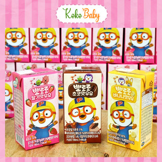Combo 1 thùng 24 hộp sữa nước dinh dưỡng pororo hàn quốc giúp bé tăng cân nặng, chiều cao nhiều vị - koko baby