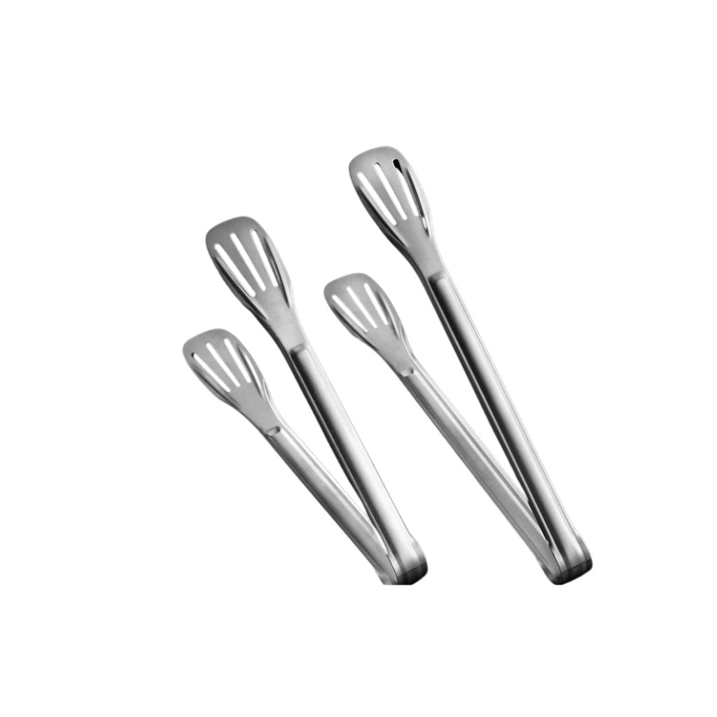 Dụng Cụ Gắp Đá, Gắp Thức Ăn, Gắp Thịt Có Khía Chất Liệu Thép Không Gỉ Chuyên Dụng Dài 23 cm