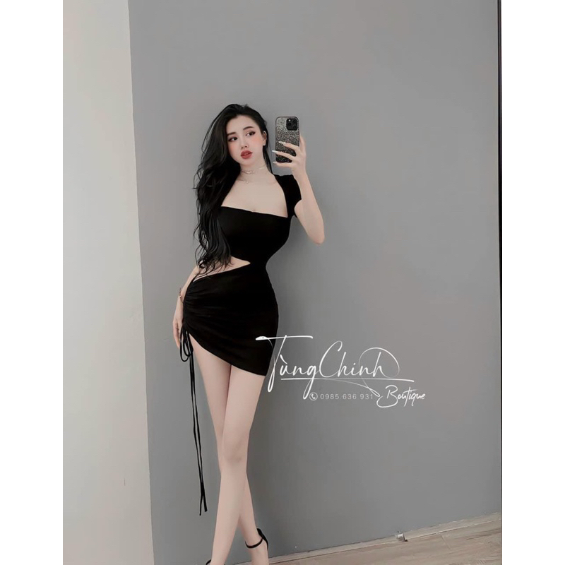 Đầm Body Khoét Eo Hách Dáng Phong Cách Sexy CC0014