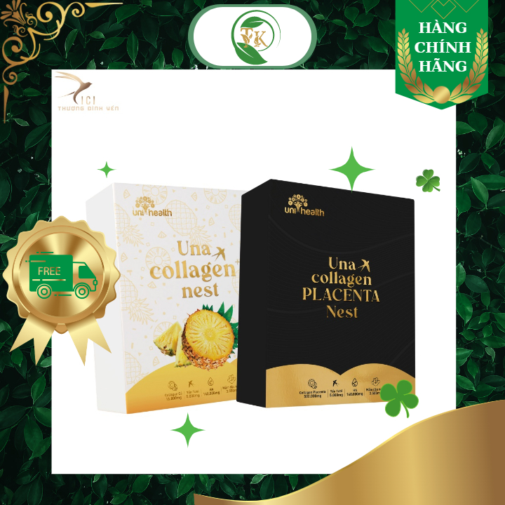 Una Collagen Nest CICI THƯỢNG ĐỈNH YẾN Combo 2 Hộp Collagen Dạng Uống Cân Bằng Nội Tiết, Giúp Da Căng Bóng Hồng Hào