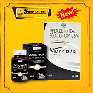  Combo Morr F12,5 + DHT Blocker Good Hair Mọc Tóc Hói Nhanh, Giảm Gãy Rụng Tóc, Ưc Chế DHT