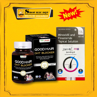  Combo Dung Dịch Hair 4U Pro Solution + DHT Good Hair Hỗ Trợ Mọc Tóc