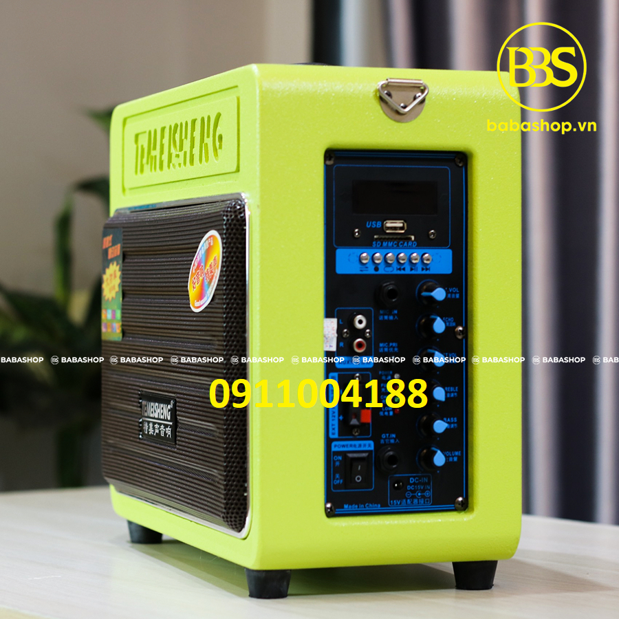 Loa karaoke mini Temeisheng GD06-09 Loa mini xách tay âm thanh chất lượng + Tặng kèm 1 micro không dây