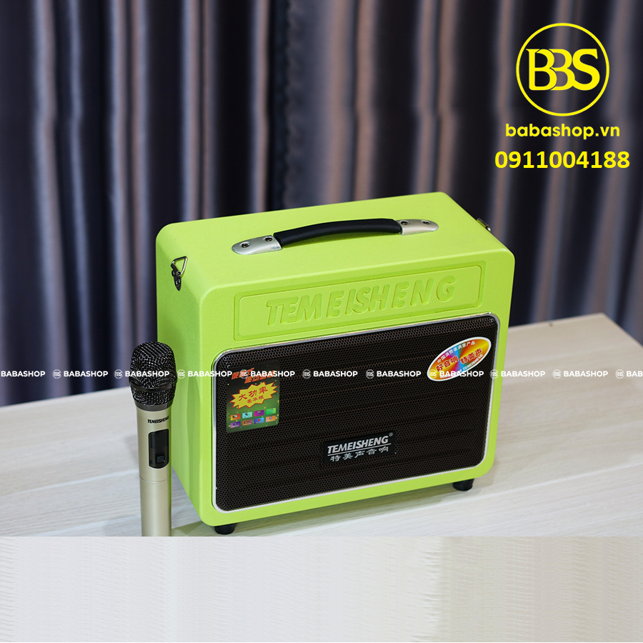 Loa karaoke mini Temeisheng GD06-09 Loa mini xách tay âm thanh chất lượng + Tặng kèm 1 micro không dây