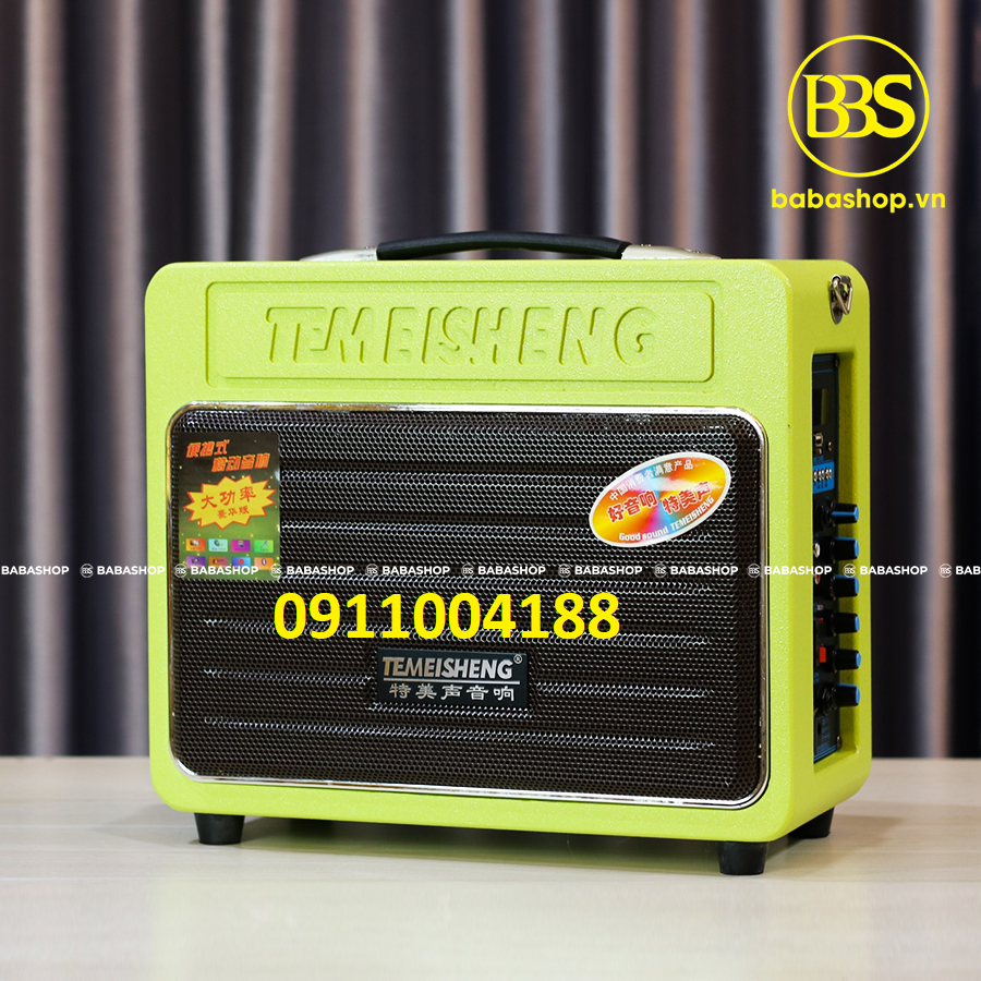 Loa karaoke mini Temeisheng GD06-09 Loa mini xách tay âm thanh chất lượng + Tặng kèm 1 micro không dây