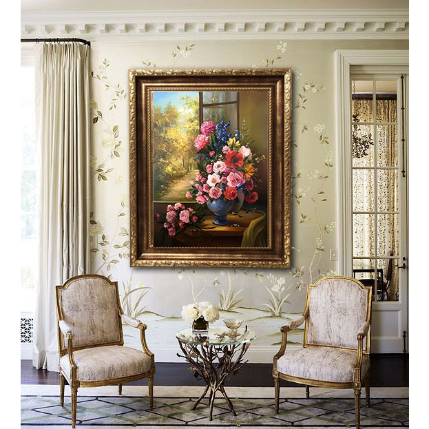 (Tặng kèm đinh) Tranh in cổ điển trang trí decor tương tư bên cửa số