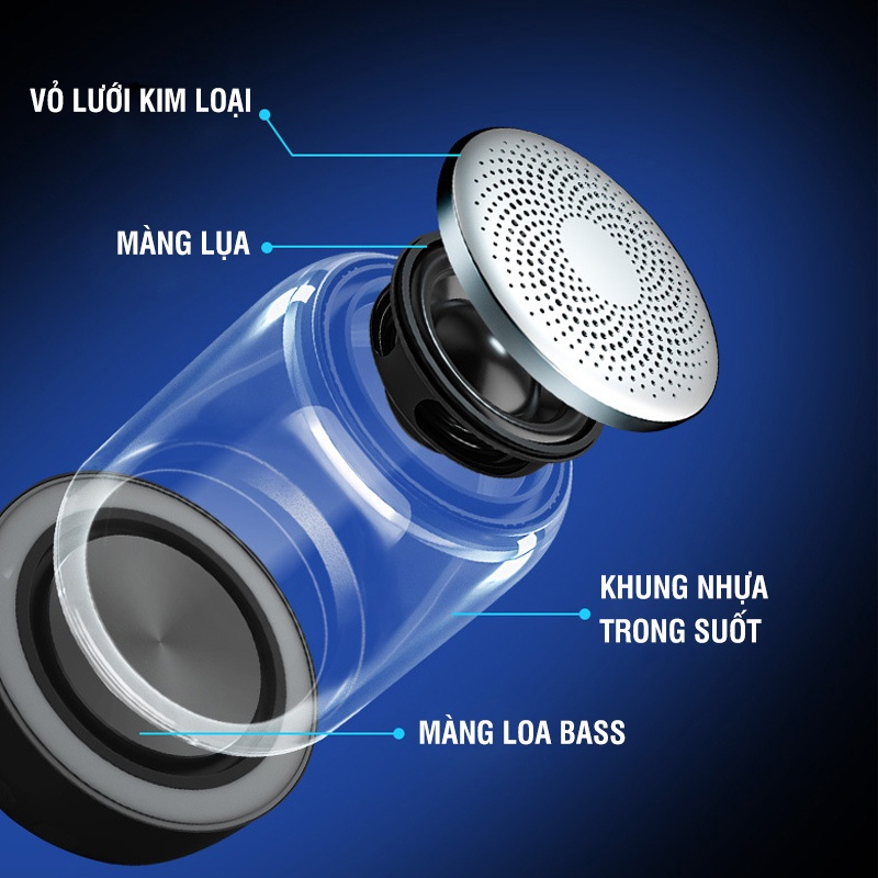 Loa Bluetooth Trong Suốt L30 K - Có Đèn LED - Nghe Nhạc Công Suất Lớn