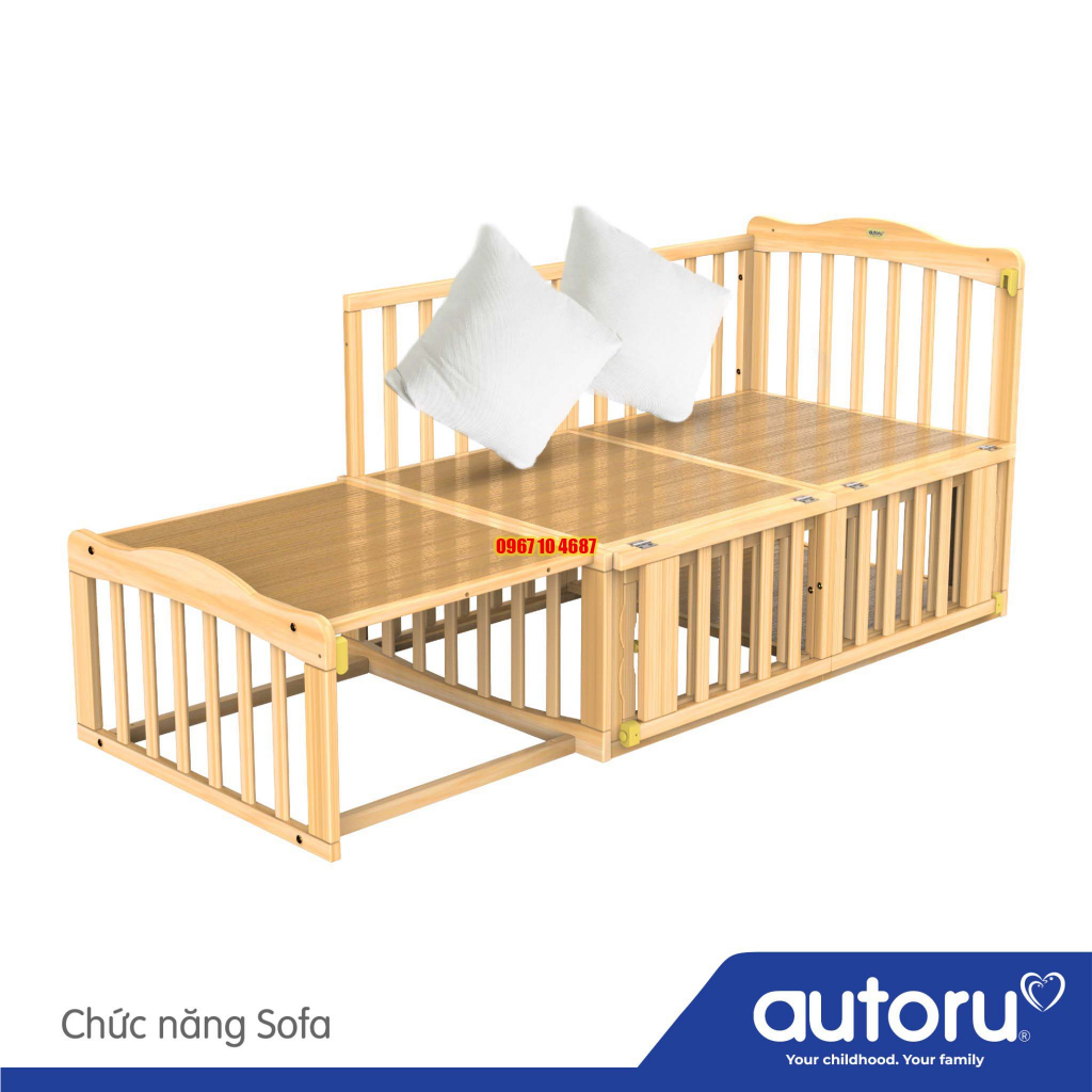 Giường cũi cho bé 6 chế độ đa năng cho bé Autoru C2