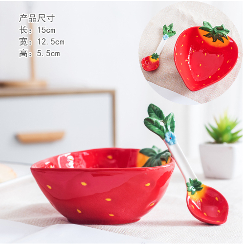 Set bát thìa hoa quả dễ thương