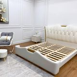 Giường nhập khẩu cao cấp bọc da Napas GN04 - giường bọc nệm nhập khẩu