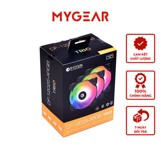 Bộ quạt tản nhiệt fan case 12cm id-cooling df-12025-argb trio black- bảo hành 24 tháng