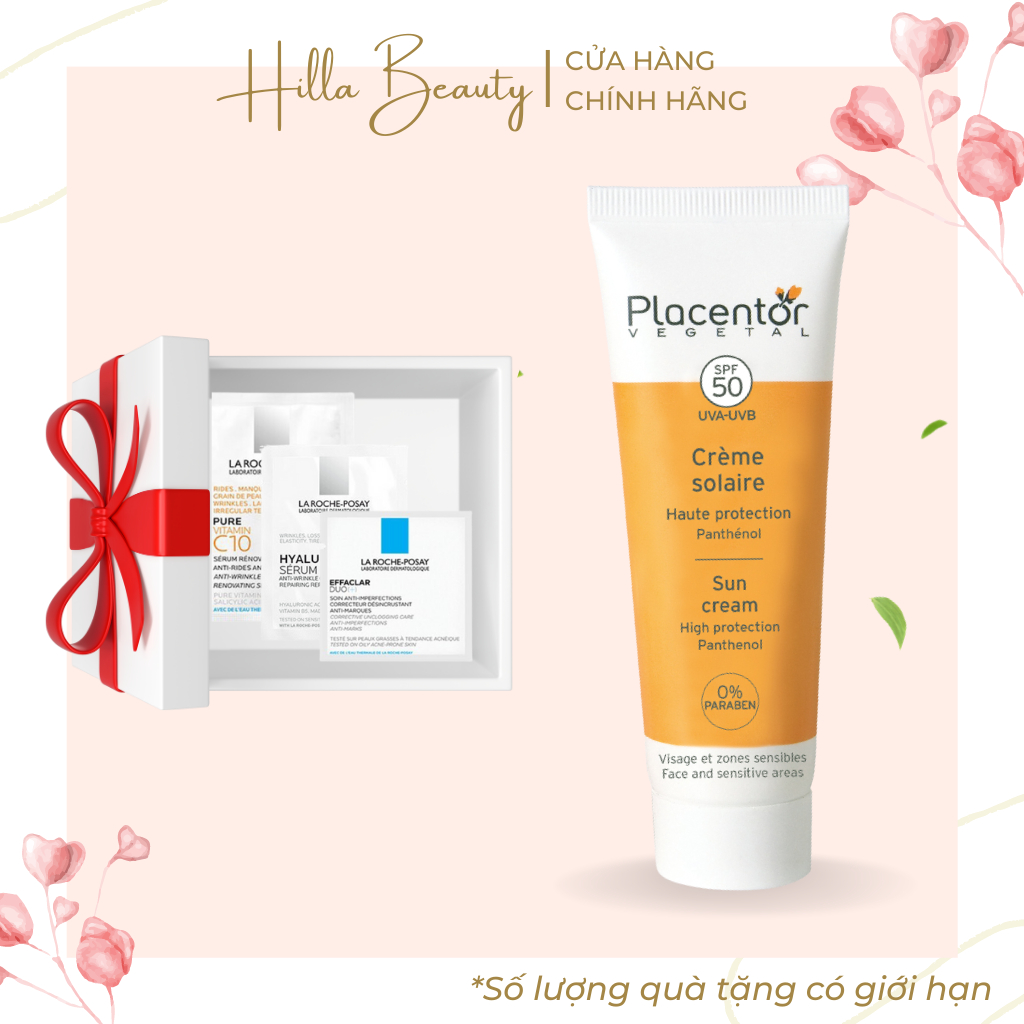 Kem chống nắng khoáng chất SPF50, PA ++++ Placentor Sun Cream SPF50