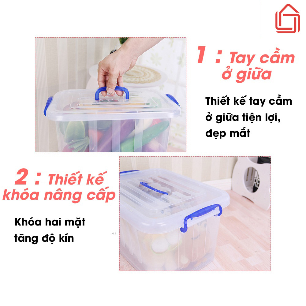 Thùng nhựa để đồ chơi trong suốt 6,5L/10L/15L/20L | BigBuy360 - bigbuy360.vn