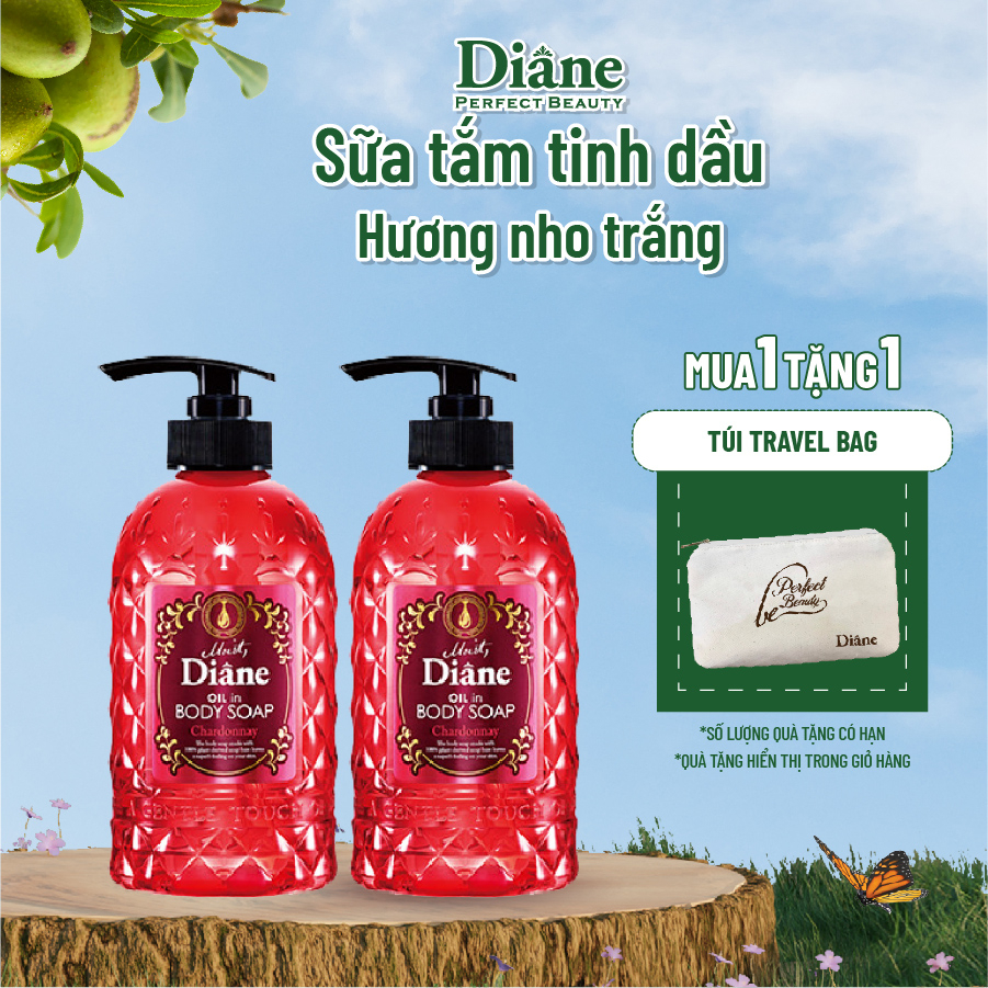 Combo 2 sữa tắm tinh dầu giàu độ ẩm Moist Diane Oil in Body Soap Chardonnay- 500ml